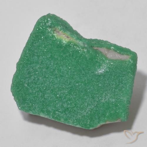 14.09 ct Green Druzy Variscite Stone, Natural Druzy Variscite in Fancy Crystal Cluster Shape for Sale