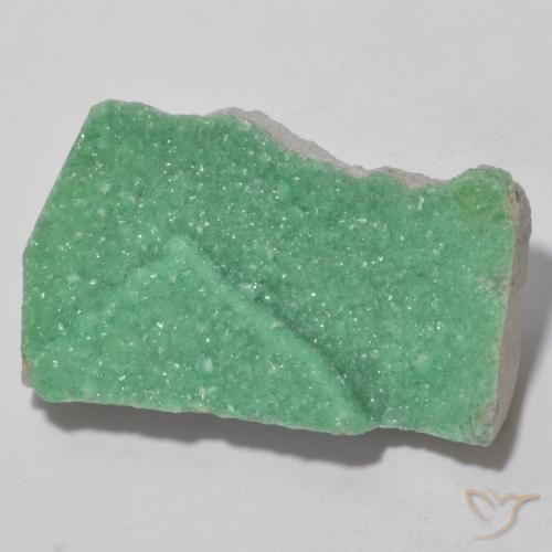 10.06 ct Green Druzy Variscite Stone, Natural Druzy Variscite in Fancy Crystal Cluster Shape for Sale