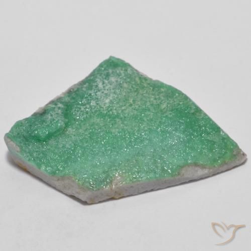 Druzy Variscite Gemstone in 27.7 x 19.1 mm Size for Sale, Druzy Variscite Stone in Light Basil Green Color