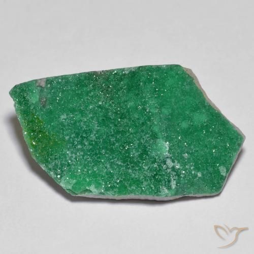 12,63 ct ungewöhnlich geformter Druzy Variscit, 25,5 x 14,5 mm aus Australien, Photo A