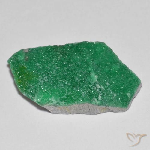 Druzy Variscite Gemstone in 25.5 x 14.5 mm Size for Sale, Druzy Variscite Stone in Medium Green Color