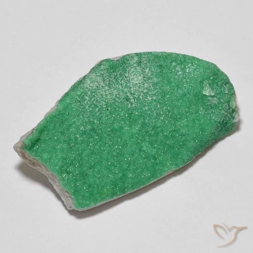 17.75 ct Green Druzy Variscite Stone, Natural Druzy Variscite in Fancy Crystal Cluster Shape for Sale
