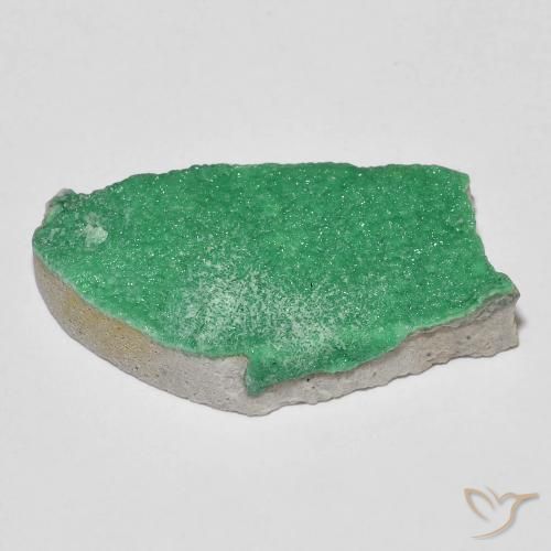 Druzy Variscite Gemstone in 29.1 x 17.8 mm Size for Sale, Druzy Variscite Stone in Warm Green Color