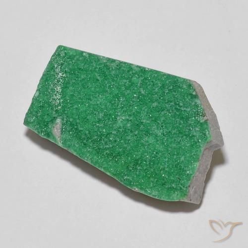 16.65 ct Green Druzy Variscite Stone, Natural Druzy Variscite in Fancy Crystal Cluster Shape for Sale