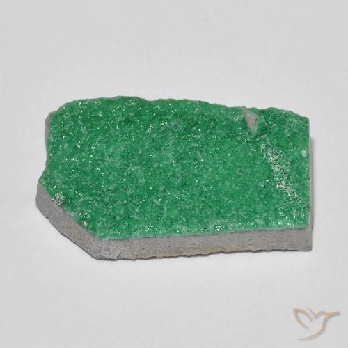 Druzy Variscite Gemstone in 25.1 x 15.2 mm Size for Sale, Druzy Variscite Stone in Medium Green Color