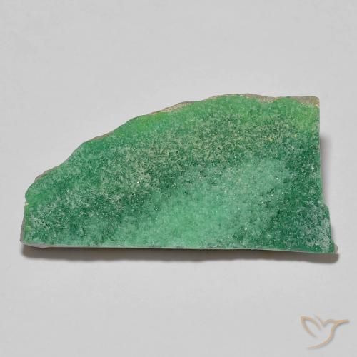 21,19 ct ungewöhnlich geformter Druzy Variscit, 33,4 x 16,6 mm aus Argentinien, Photo A
