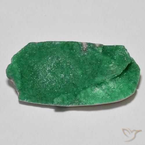 16,68 ct ungewöhnlich geformter Druzy Variscit, 31,8 x 15,2 mm aus Argentinien, Photo A