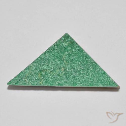 14.47 ct Green Druzy Variscite Stone, Natural Druzy Variscite in Trillion Crystal Cluster Shape for Sale