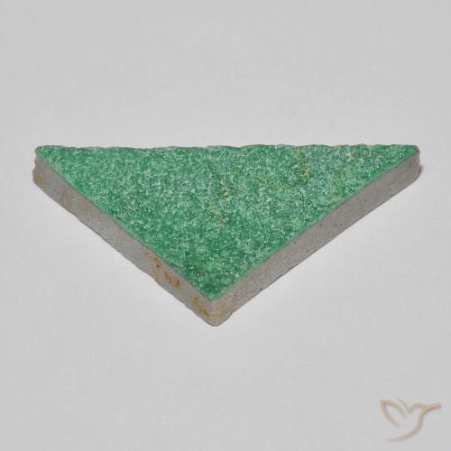 Druzy Variscite Gemstone in 35.4 x 17 mm Size for Sale, Druzy Variscite Stone in Deep Fern Green Color