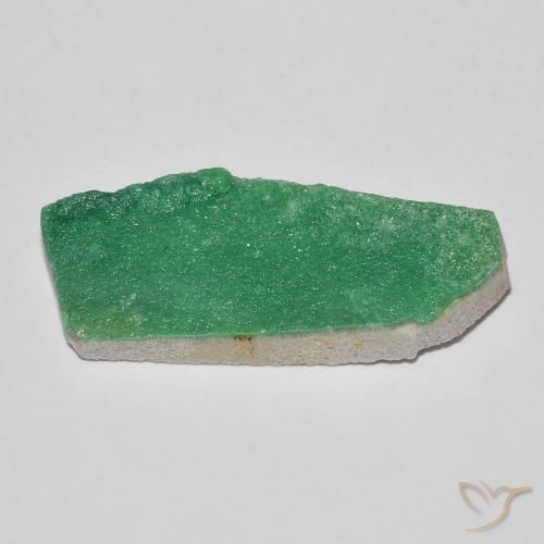 Druzy Variscite Gemstone in 35.3 x 15.4 mm Size for Sale, Druzy Variscite Stone in Clover Green Color