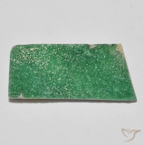 12,76 ct ungewöhnlich geformter Druzy Variscit, 29,9 x 12,7 mm aus Argentinien, Photo A