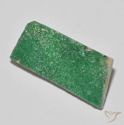 12.76 ct Green Druzy Variscite Stone, Natural Druzy Variscite in Fancy Crystal Cluster Shape for Sale