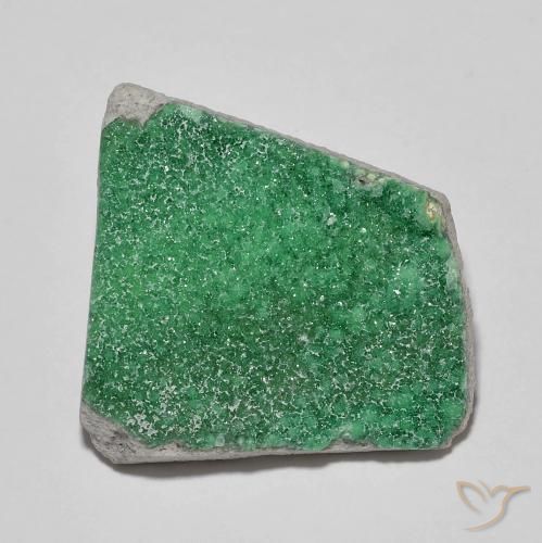 11.83 ct Green Druzy Variscite Stone, Natural Druzy Variscite in Fancy Crystal Cluster Shape for Sale