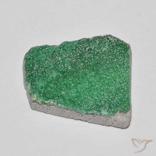 Druzy Variscite Gemstone in 23.4 x 22.7 mm Size for Sale, Druzy Variscite Stone in Medium Green Color