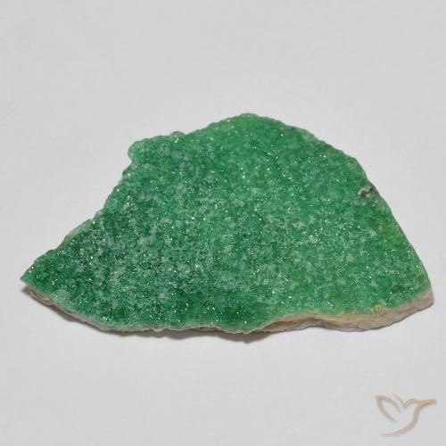 Druzy Variscite Gemstone in 32.5 x 21.4 mm Size for Sale, Druzy Variscite Stone in Clover Green Color