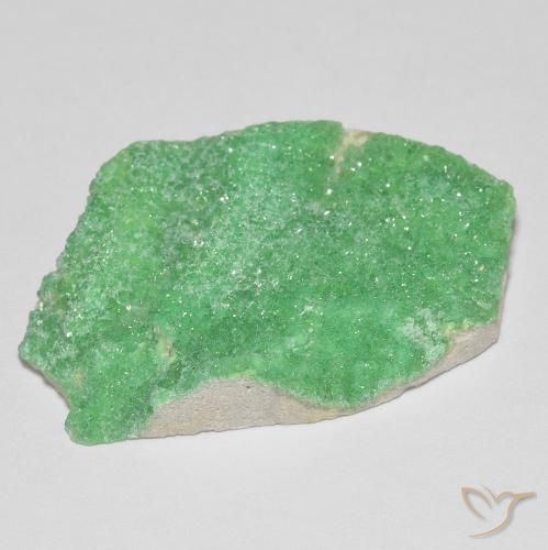 Druzy Variscite Gemstone in 29.4 x 19.9 mm Size for Sale, Druzy Variscite Stone in Pale Yellowish Green Color
