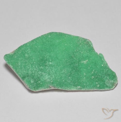 19.87ct Natural Clover Green Druzy Variscite, Fancy, Opaque