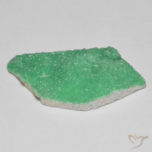 Druzy Variscite Gemstone in 36.9 x 18.8 mm Size for Sale, Druzy Variscite Stone in Clover Green Color
