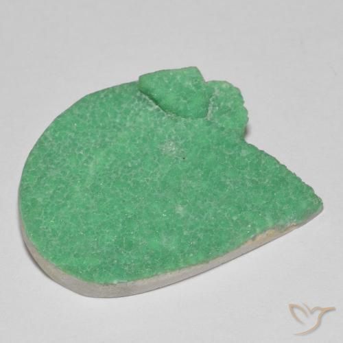 Druzy Variscite Gemstone in 26.4 x 21.7 mm Size for Sale, Druzy Variscite Stone in Light Shamrock Green Color