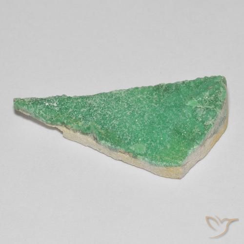 Druzy Variscite Gemstone in 30.9 x 14.6 mm Size for Sale, Druzy Variscite Stone in Warm Green Color