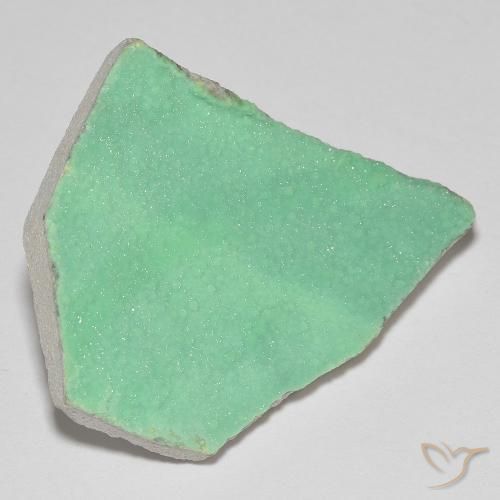 16.32 ct Green Druzy Variscite Stone, Natural Druzy Variscite in Fancy Crystal Cluster Shape for Sale