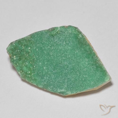 6.44 ct Green Druzy Variscite Stone, Natural Druzy Variscite in Fancy Crystal Cluster Shape for Sale