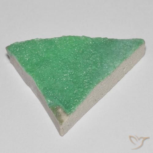 Druzy Variscite Gemstone in 26.3 x 24.7 mm Size for Sale, Druzy Variscite Stone in Medium Green Color
