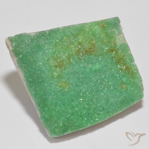 14.79 ct Green Druzy Variscite Stone, Natural Druzy Variscite in Fancy Crystal Cluster Shape for Sale
