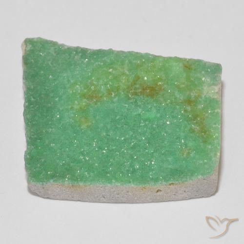 Druzy Variscite Gemstone in 22.4 x 19.9 mm Size for Sale, Druzy Variscite Stone in Shamrock Green Color