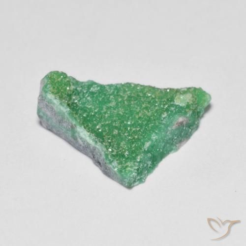 Druzy Variscite Gemstone in 15 x 10.9 mm Size for Sale, Druzy Variscite Stone in Medium Green Color