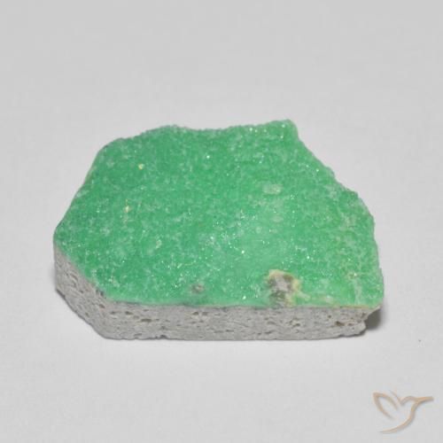 Druzy Variscite Gemstone in 16.7 x 12 mm Size for Sale, Druzy Variscite Stone in Yellowish Green Color