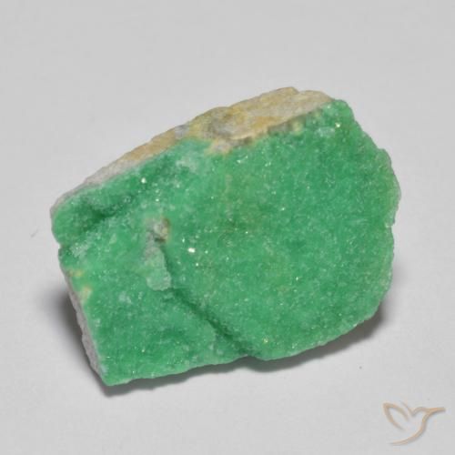 5.44 ct Green Druzy Variscite Stone, Natural Druzy Variscite in Fancy Crystal Cluster Shape for Sale