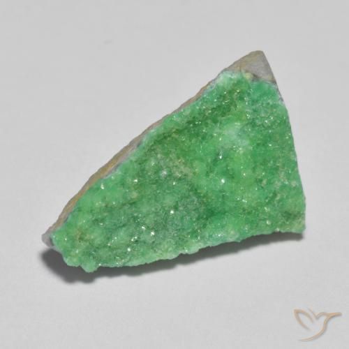 4.05ct Natural Shamrock Green Druzy Variscite, Fancy, Opaque