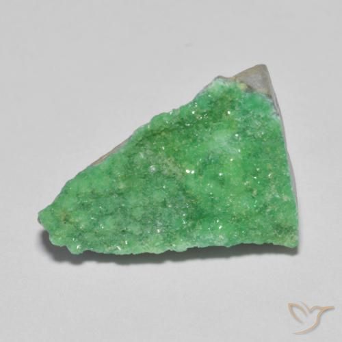 4.05 ct Green Druzy Variscite Stone, Natural Druzy Variscite in Fancy Crystal Cluster Shape for Sale