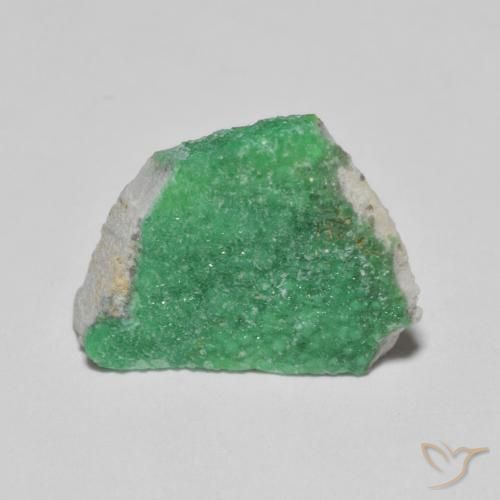 5.57 ct Green Druzy Variscite Stone, Natural Druzy Variscite in Fancy Crystal Cluster Shape for Sale