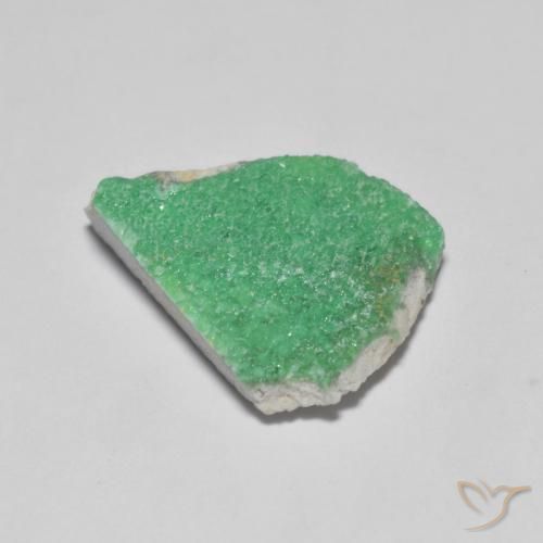 Druzy Variscite Gemstone in 17.6 x 14 mm Size for Sale, Druzy Variscite Stone in Medium Green Color
