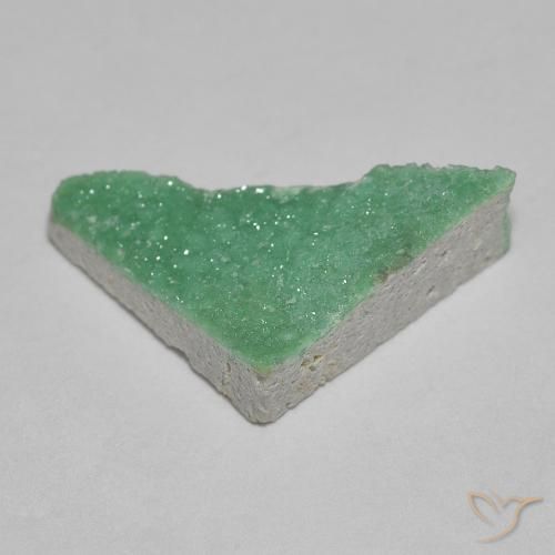 Druzy Variscite Gemstone in 15.5 x 9 mm Size for Sale, Druzy Variscite Stone in Light Green Color