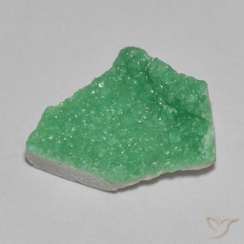 Druzy Variscite Gemstone in 14 x 12.5 mm Size for Sale, Druzy Variscite Stone in Light Basil Green Color