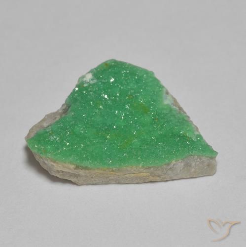 Druzy Variscite Gemstone in 15.7 x 11 mm Size for Sale, Druzy Variscite Stone in Yellowish Green Color