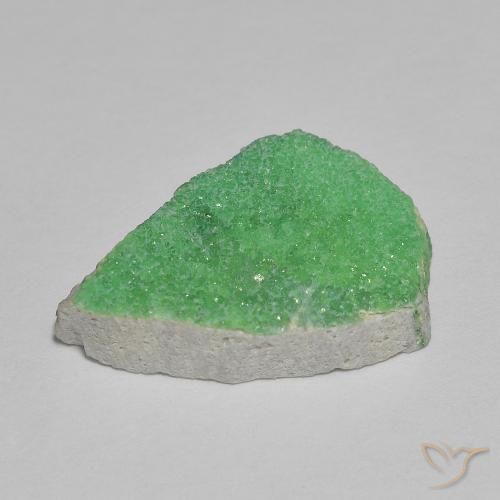 Druzy Variscite Gemstone in 17 x 11.5 mm Size for Sale, Druzy Variscite Stone in Medium Green Color
