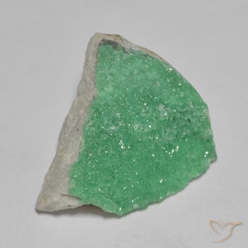4.16 ct Green Druzy Variscite Stone, Natural Druzy Variscite in Fancy Crystal Cluster Shape for Sale