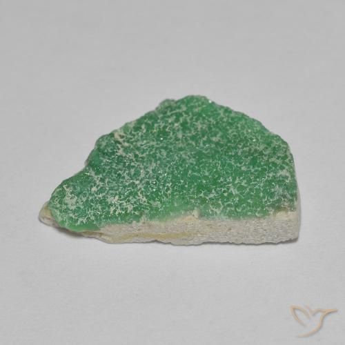 Druzy Variscite Gemstone in 17.5 x 11.7 mm Size for Sale, Druzy Variscite Stone in Light Basil Green Color
