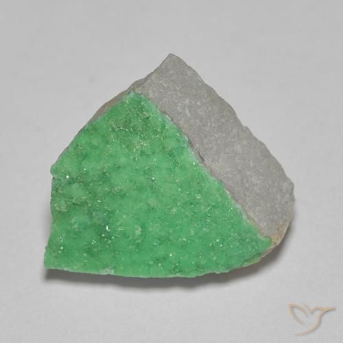4.23ct Natural Light Shamrock Green Druzy Variscite, Fancy, Opaque