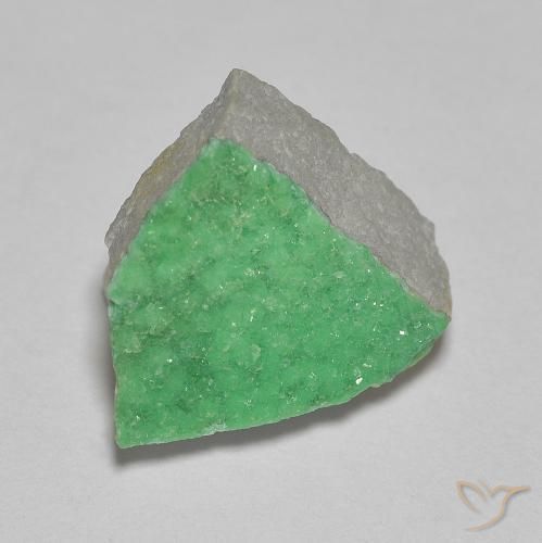 4.23 ct Green Druzy Variscite Stone, Natural Druzy Variscite in Fancy Crystal Cluster Shape for Sale