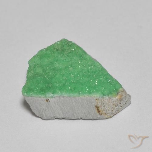 Druzy Variscite Gemstone in 13.1 x 12.1 mm Size for Sale, Druzy Variscite Stone in Light Shamrock Green Color