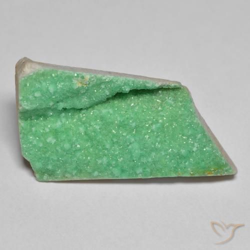 10.71ct Natural Yellowish Green Druzy Variscite, Fancy, Opaque