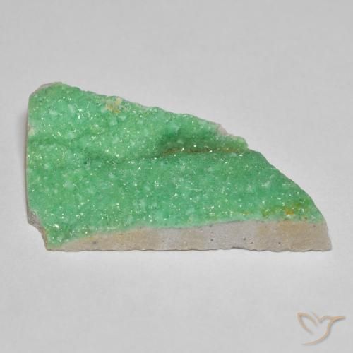 Druzy Variscite Gemstone in 25.5 x 15.4 mm Size for Sale, Druzy Variscite Stone in Yellowish Green Color