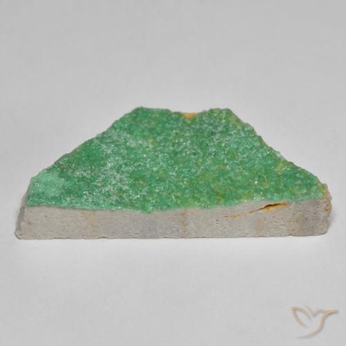 Druzy Variscite Gemstone in 32.5 x 16.1 mm Size for Sale, Druzy Variscite Stone in Medium Green Color