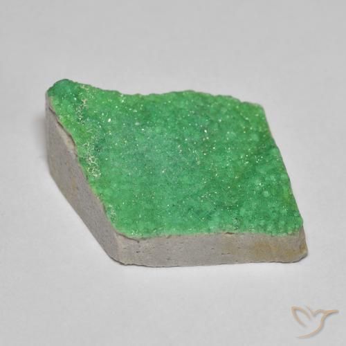 Druzy Variscite Gemstone in 19.1 x 15.1 mm Size for Sale, Druzy Variscite Stone in Yellowish Green Color