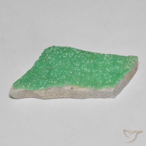 Druzy Variscite Gemstone in 29.9 x 13.4 mm Size for Sale, Druzy Variscite Stone in Shamrock Green Color